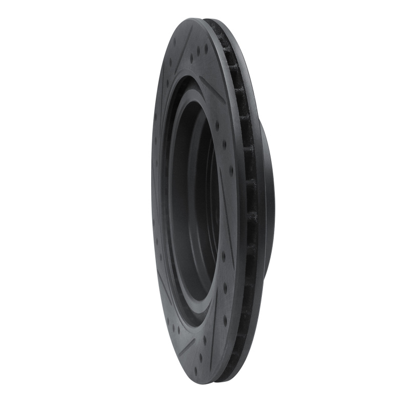 BMW 228i Gran Coupe Brake Rotor (1) - Rear Right - R1 Concepts - Drilled & Slotted - Black - `16-`26